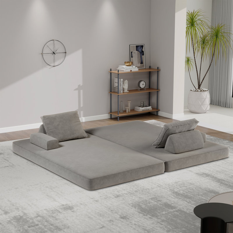 Canapé-lit l 86,6 po, Gris clair