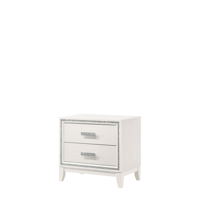 Table de chevet Haiden, Blanc