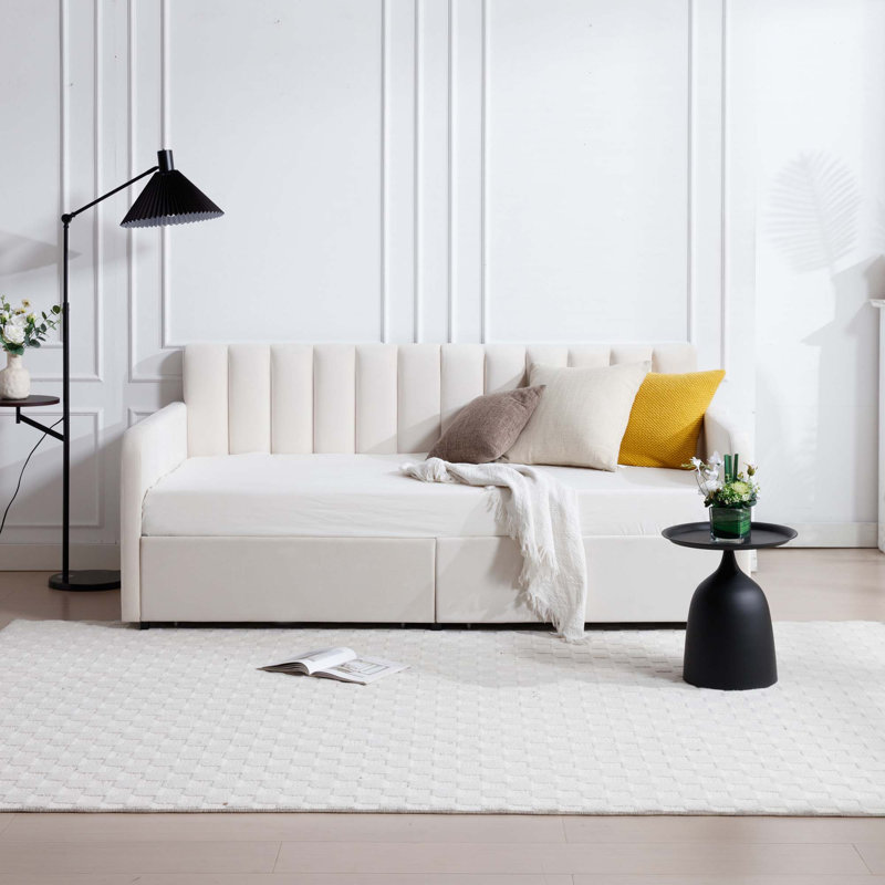 Flora Upholstered Daybed with 2 Drawers