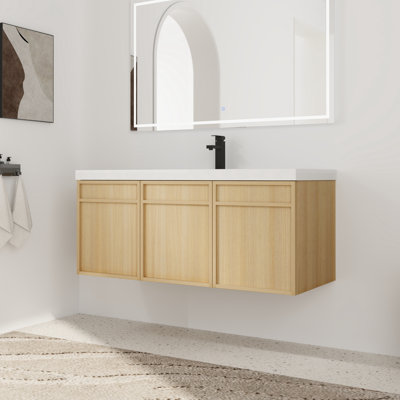 48'' Single Bathroom Vanity with Resin Top