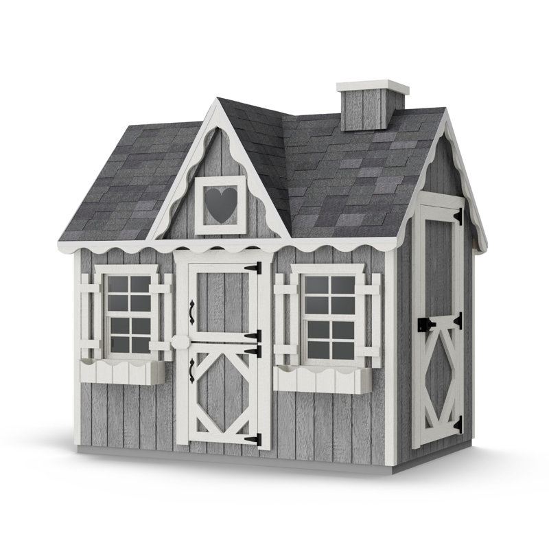 Victorian Outdoor Wood Playhouse, 4' x 6', No, No