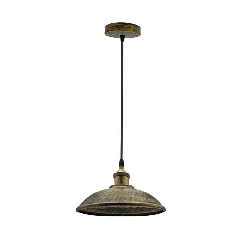 1 - Light Single Pendant, Brushed Brass