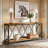 Extra Long Industrial Console Table, 70.9'' 2-Tier Sofa Table with Storage Shelf for Entryway or Hallway