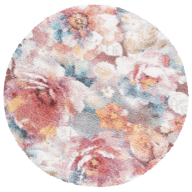 Tapis floral Sudheer Performance, Rond 6 pi 7 po