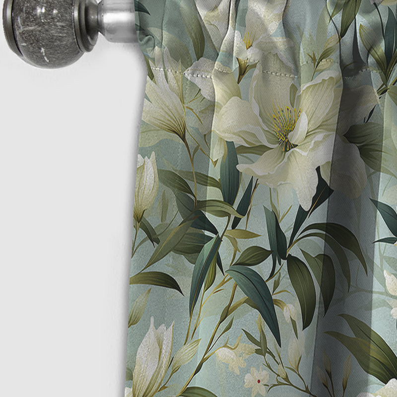Bamboo Whispers - motif tropical I - Rideau floral - Rideau occultant floral - 1 panneau, L 52 po x L 95 po