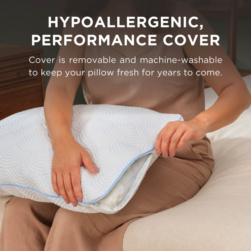 TEMPUR-Cloud Adjustable Cooling Pillow, Queen, 2 Pack