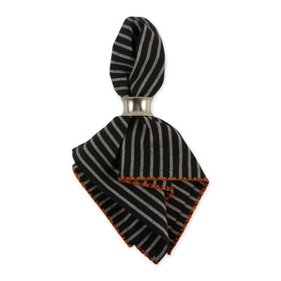  Spider Silk Stripe Embellished Napkin