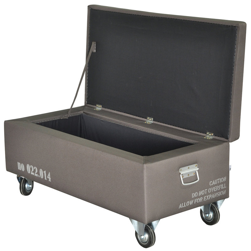 Loft Polyester Blend Upholstered Storage Bench, Graphite