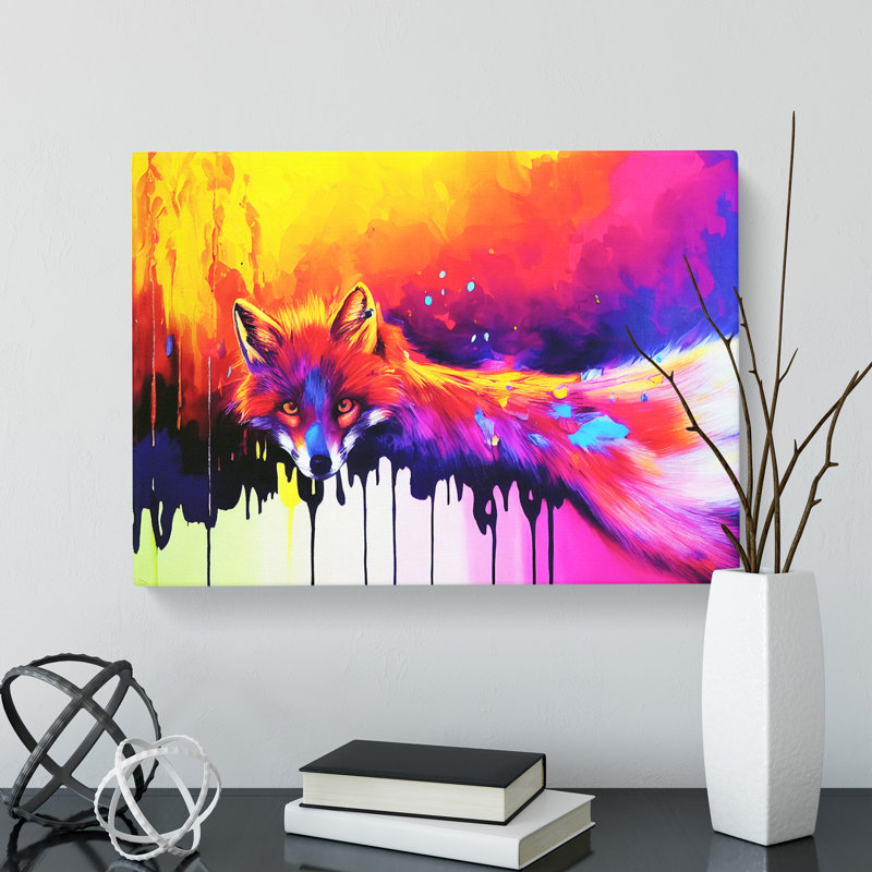 Dripping Fox Vol.1 Abstract - Wrapped Canvas, 35cm H x 50cm W x 3cm D
