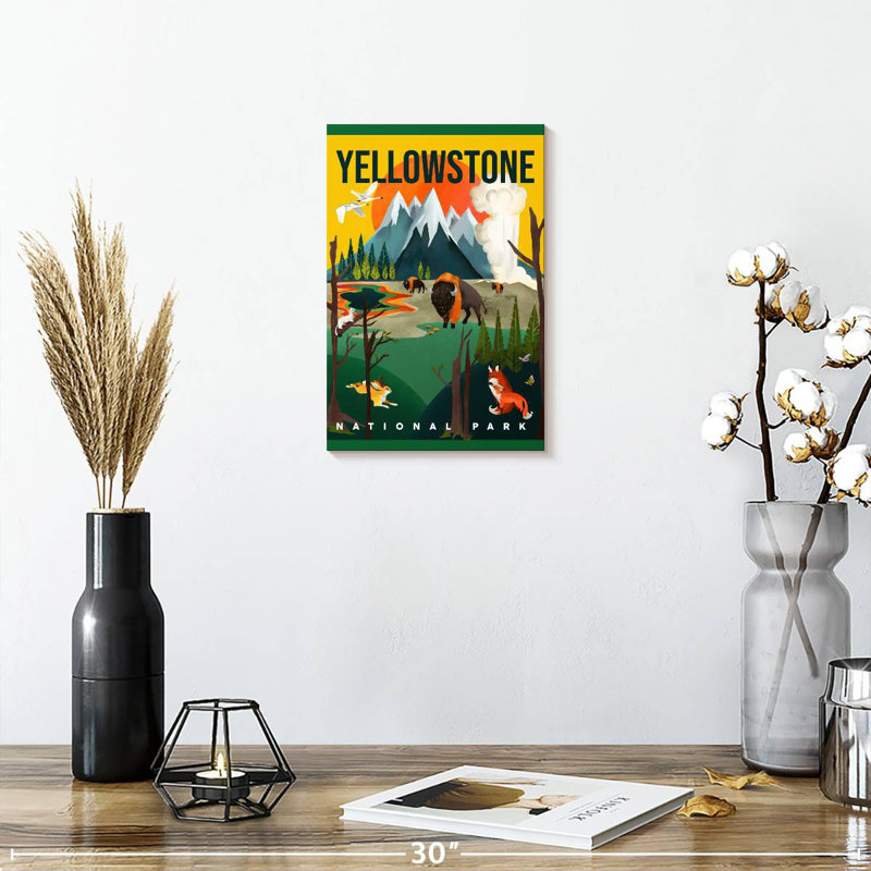 Alvord Yellowstone Park, H 12 po x l 8 po