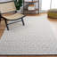 Tapis ivoire / bleu en laine tissé à la main Agramonte-403275396