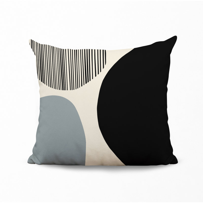 Jeté carré / extérieur en polyester Chamu, L 19 po x H 19 po, Gris