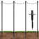 String Led Light Pole Kit for Backyard, Garden, Lawn, Patio, or Deck, Poles Extends To 10 Ft Tall, Includes a Machined-Screw Base with Flat Topper, Installation Bar, and a Magnetic Bubble Level