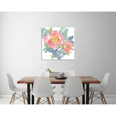 Peony In The Pink I On White"" Gallery Wrapped Canvas By Chris Paschke -  Red Barrel StudioÂ®, 3E5760A37CCD4849AC2C4B9CE05A0F24