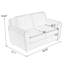 Causeuse rembourrée en velours Bozzuto de 58,3 po de largeur pour petit espace, salon-1071934548