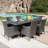 Bondy 6 - Person Wicker Patio Dining Set with Rectangular Table-600201577