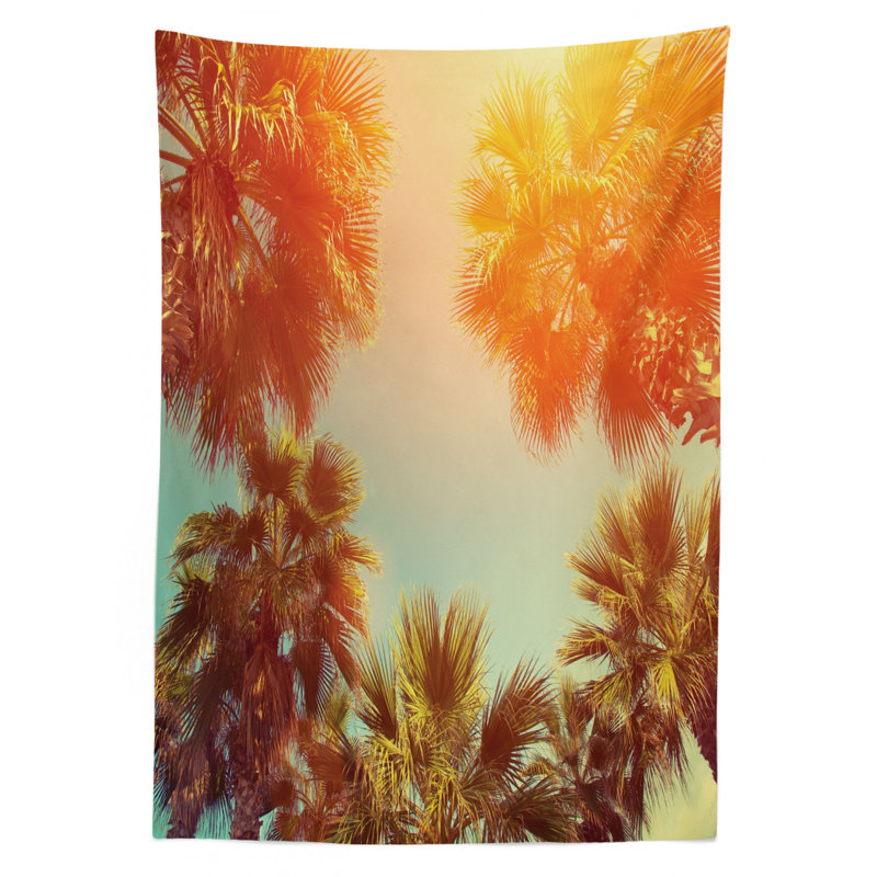 Palm Tree Tablecloth, 90" L x 60" W