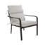 Coussin de chaise de salle à manger extérieur / intérieur à haut dossier pour meubles de patio, 21 po x 43 po x 3 po, gris lin
