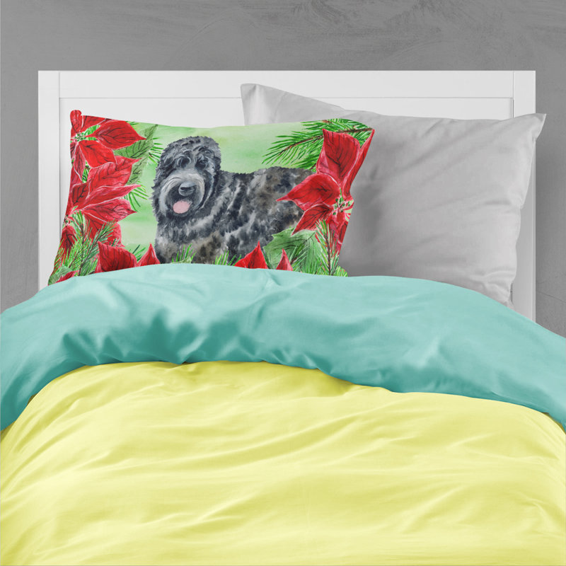 Taie d’oreiller poinsettas, Terrier russe noir