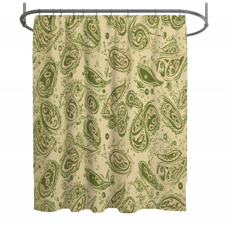 Paisley Shower Curtain -  abstract Bathroom Decor, 83"H x 70"W