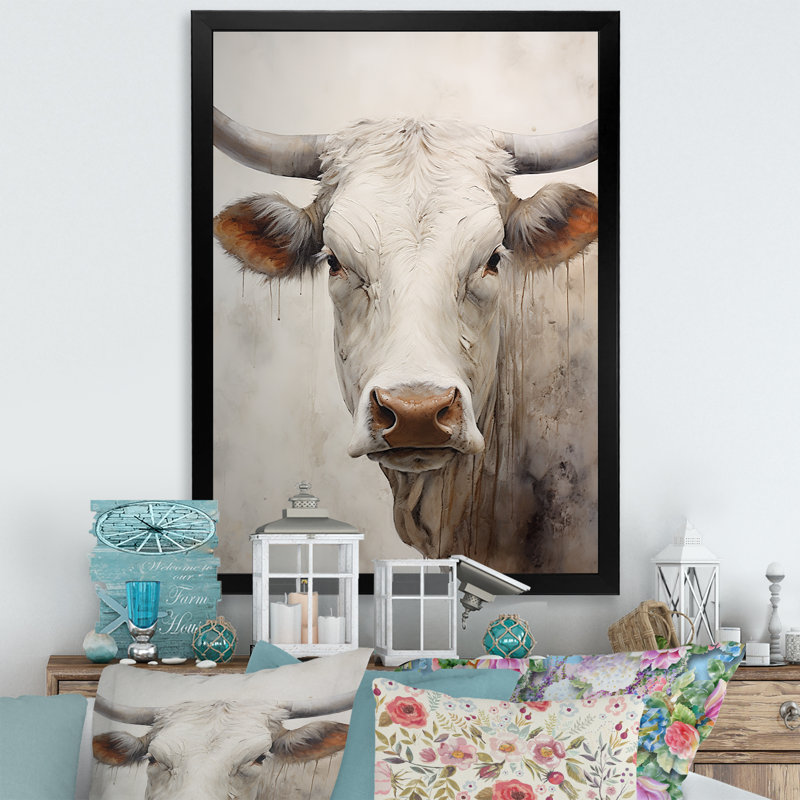 «Handsome Beige», art mural sur toile, H 20 po x l 12 po x P 1 po, Cadre simple noir