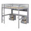 Lit mezzanine avec bureau, armoires, tiroirs et plateau de chevet, station de charge-46544692