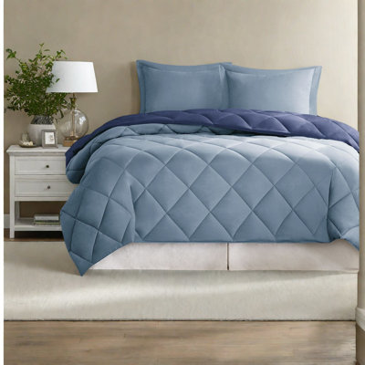 Reversible King Bedding Sets, Polyester Comforter With Modern Style