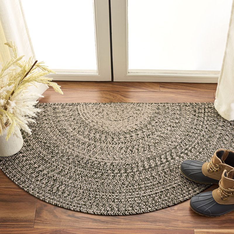 Braided 220 Hand Woven Machine Washable Geometric Indoor/Outdoor Rug, Runner 2' x 4'