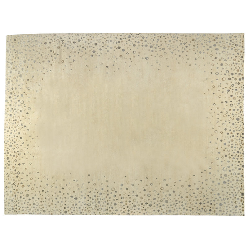 Sequins Geometric Area Rug in Beige, Rectangle 10' x 14'