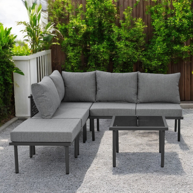 Garden Lounge Set, Grey