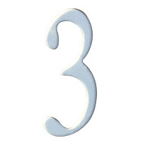 Autocollant de maison 3 po, Argent, 3