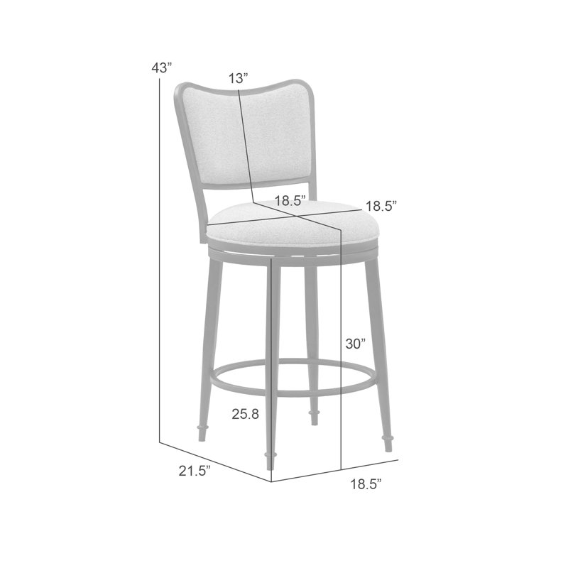 Tabouret de bar rotatif Conner, Tabouret de bar (siège d'une hauteur de 30 po)