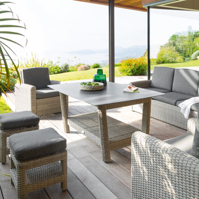 Ibenass Rectangular Outdoor Coffee Table - 150 cm W 100 cm D