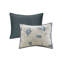 Édredon bleu grand format 100% coton avec motif et revers 200tc foncé-119384241