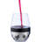 Disposable Clear Stemless Wine Goblets with Hammered Silver Design 16 Oz-320990476
