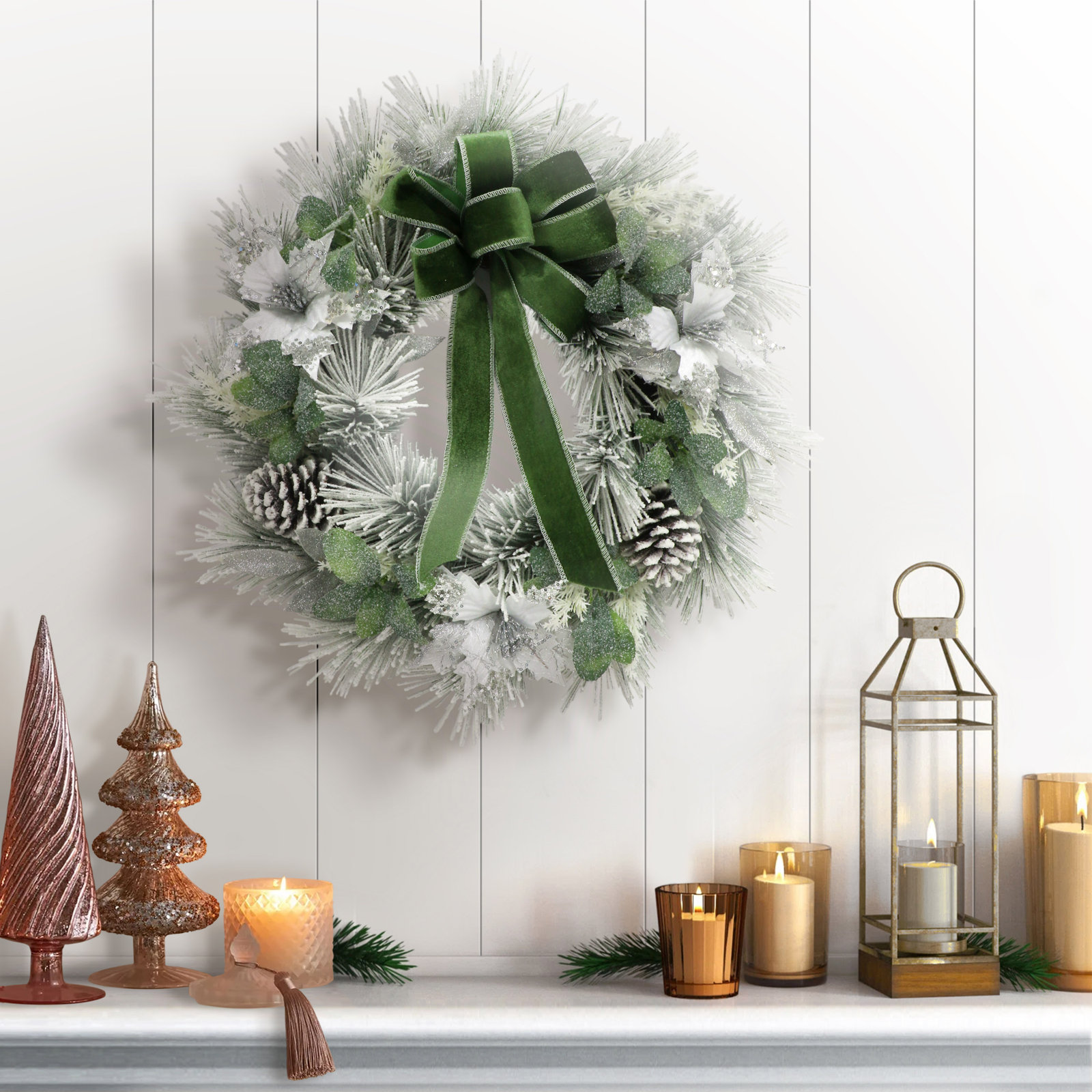 4" Pine Christmas Wreath