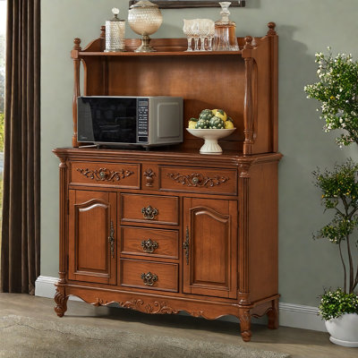 Classic Oak Solid Wood Large Capacity Sideboard