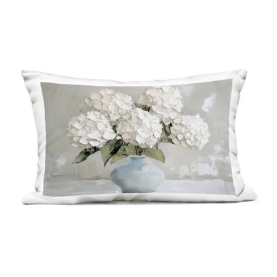 Wine and Wedgewood Outdoor Printed Pillow design by Annabelle Hall