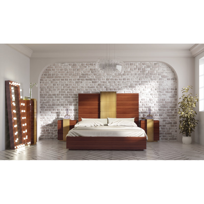 London 5 Piece Bedroom Set, Matte