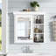 Armoire murale polyvalente pour salle de bain avec miroir et rangement, idéale pour les espaces multiples et les articles de rangement essentiels.