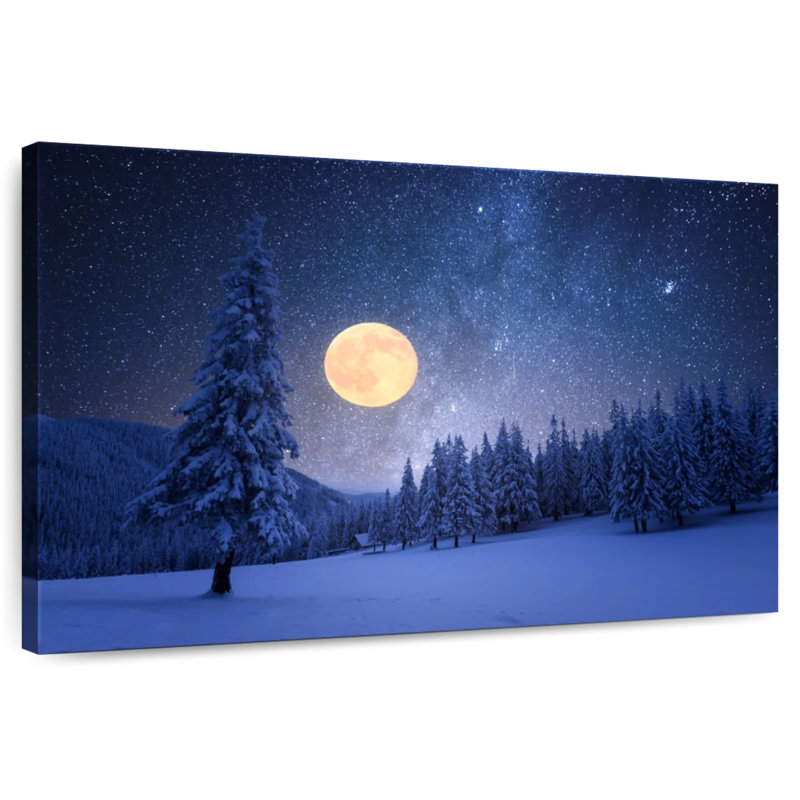 Lune jaune d'Alvord en hiver, H 8 po x l 12 po