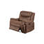 Fauteuil inclinable manuel de style moderne avec accoudoirs carrés et dossier rembourrés à finition noyer manuel de 1 pièce