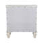 Table de chevet charmante 3 tiroirs blanc crème avec plateau coulissant - beauté de la chambre à coucher 3 tiroirs spacieux et tiroir pratique