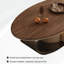 Table basse ovale en bois massif de style luxueux-1281405512