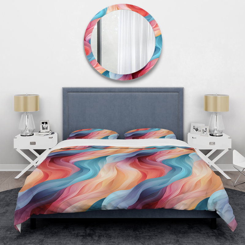 Karlea Ethereal Expression - Abstract Duvet Cover Set - Microfiber Polyester, Twin Duvet Cover + 1 Standard Sham