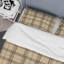 Tartan crème à carreaux - Ensemble de housse de couette abstrait - Microfibre de polyester-720232989