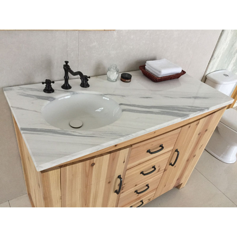 Ensemble de meuble-lavabo simple 48 po Ishani, Blanc