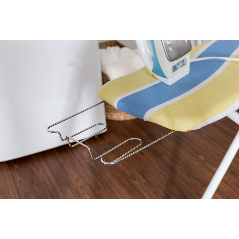Sunny Yellow-Orange Metal Freestanding Ironing Board with Iron Rest