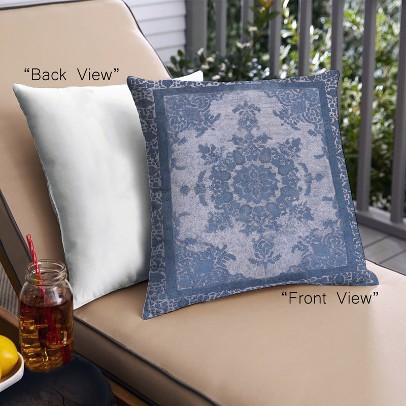 Damask Outdoor Throw Pillow