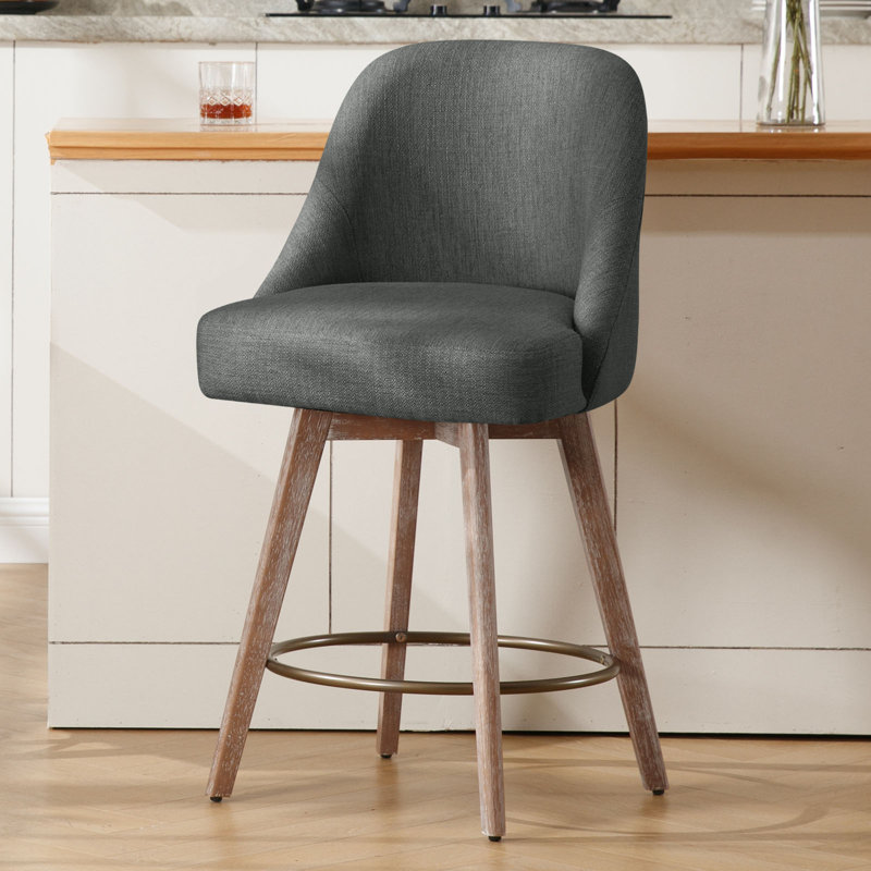 Tabouret de bar et de comptoir pivotant 26 po, Gris